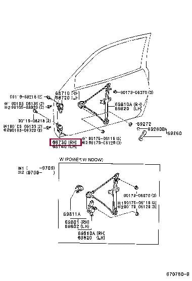 6873022060 Toyota Петля двери