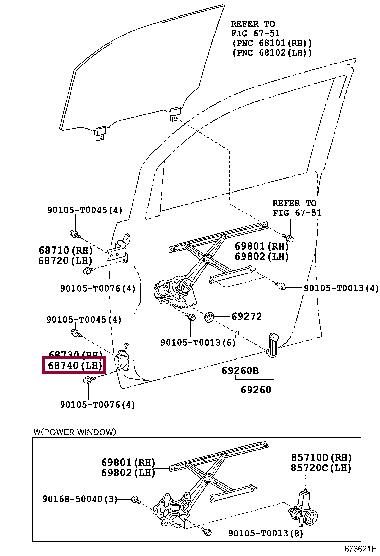 687400K020 Toyota Петля двери
