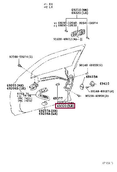 6904030830 Toyota Замок двери
