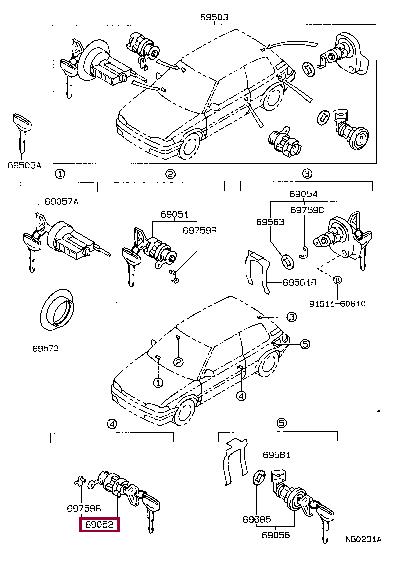 6905212220 Toyota Замок двери
