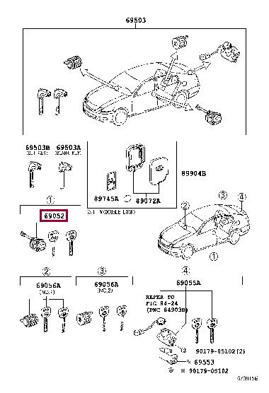 6905248090 Toyota Замок двери