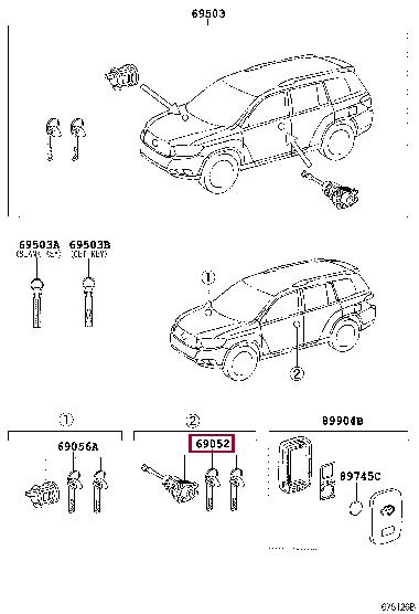 6905248130 Toyota Замок двери