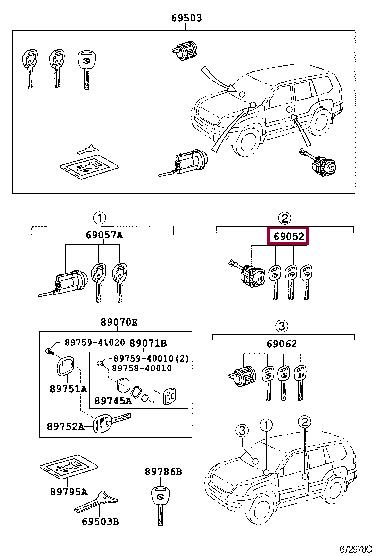 6905260260 Toyota Замок двери