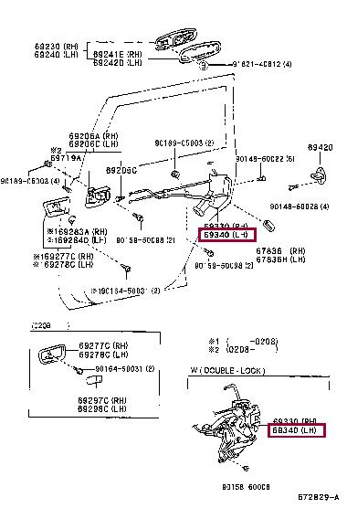 6906060080 Toyota Замок двери