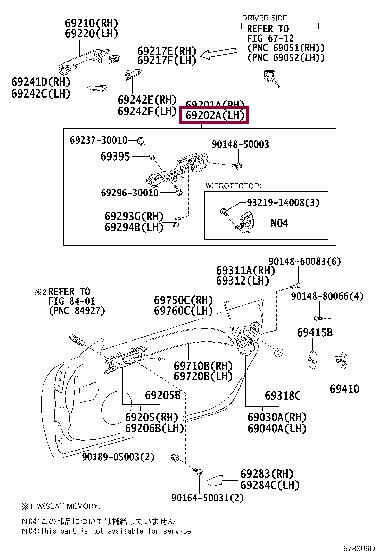 6920278010 Toyota Корпус ручки двери