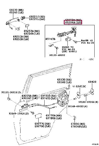 6920460050 Toyota Корпус ручки двери