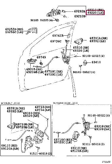 692200D900 Toyota Ручка двери