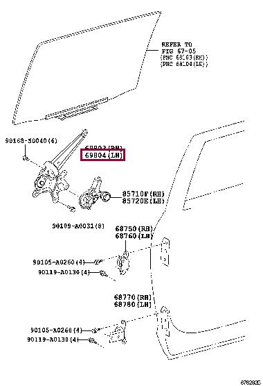 698040R010 Toyota Стеклоподъемник
