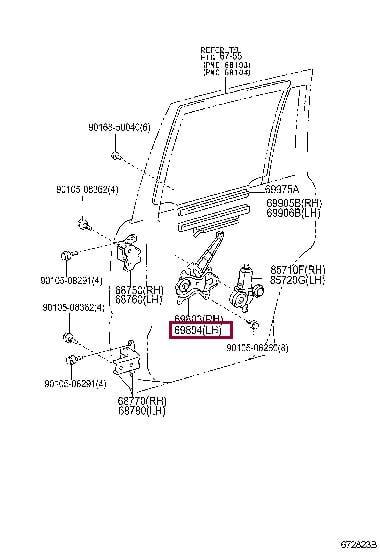 6980435080 Toyota Стеклоподъемник