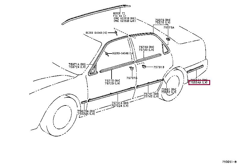 7565433020K0 Toyota Молдинг
