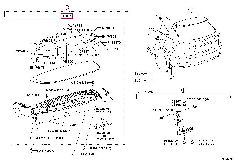 7608548162A0 Toyota Спойлер