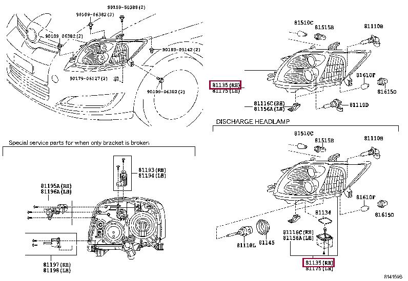 8114002540 Toyota Фара основна