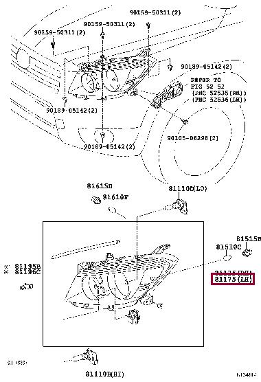 8117042400 Toyota Фара основная