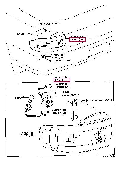 8156033023 Toyota Фонарь задний