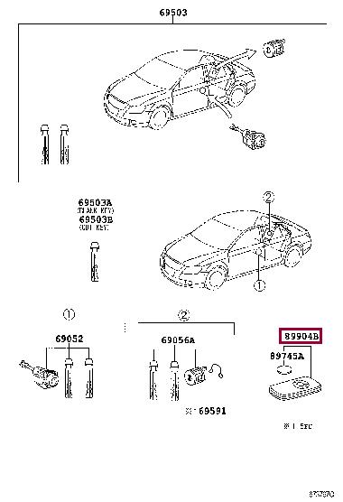 Toyota 89904-07061 Смарт ключ 8990407061: Приваблива ціна - Купити в Україні на EXIST.UA!