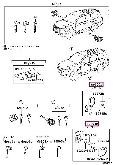 Toyota 89904-60280 Смарт ключ 8990460280: Купити в Україні - Добра ціна на EXIST.UA!