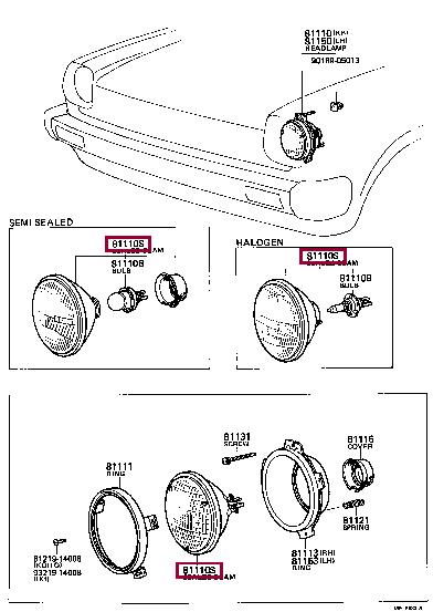 9098101035 Toyota Фара основная