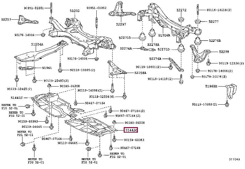5144221030 Toyota Защита двигателя