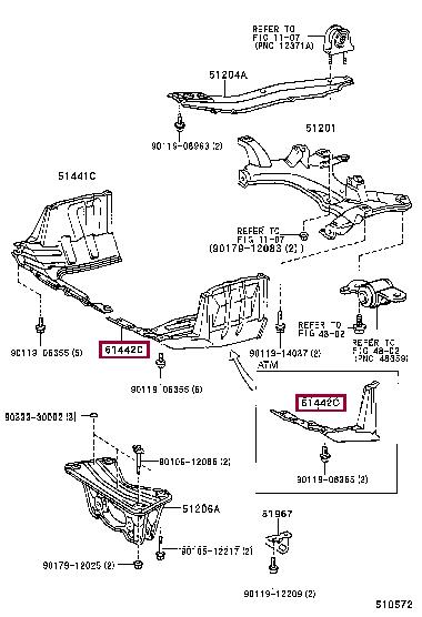5144242011 Toyota Защита двигателя