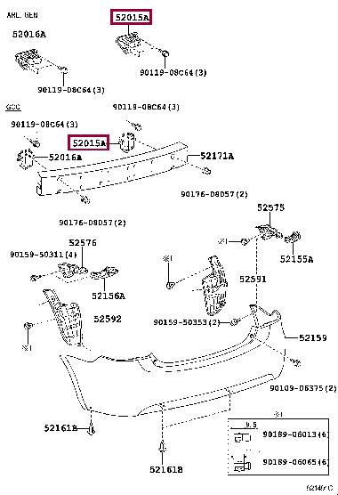 Купити Toyota 52015-52070 за низькою ціною в Україні!