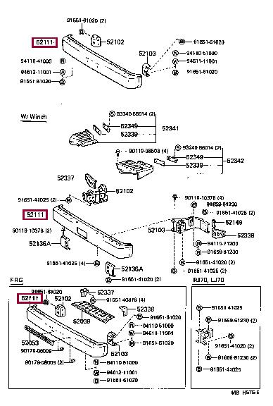 5210160040 Toyota Бампер передний