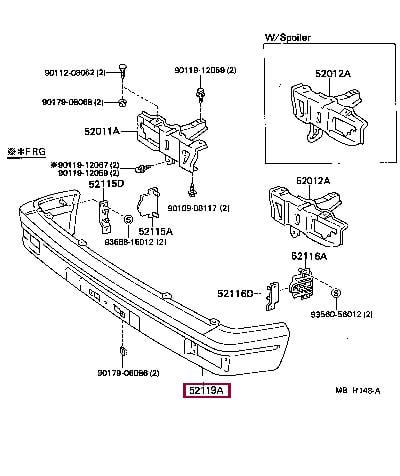5211910070 Toyota Бампер передний