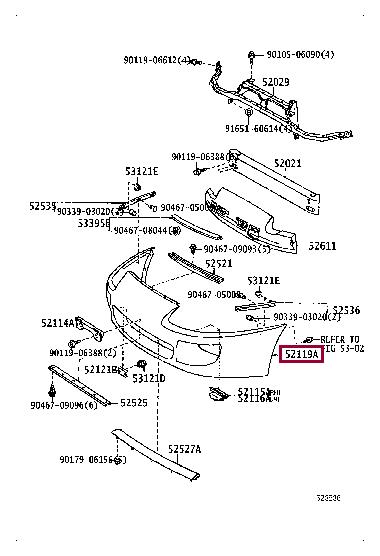 5211914921 Toyota Бампер передний