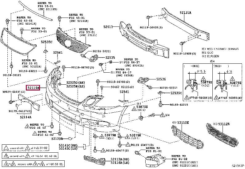 5211930985 Toyota Бампер передній