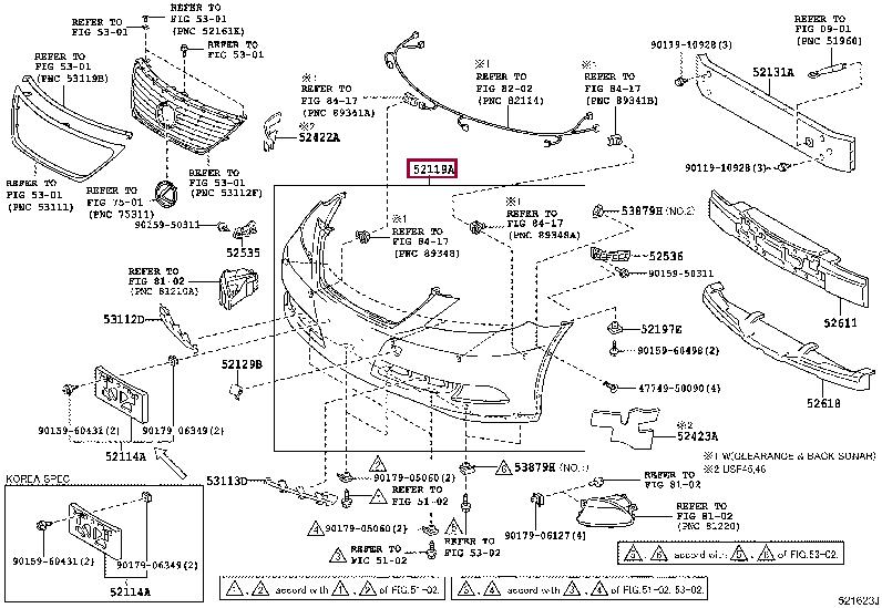 5211950978 Toyota Бампер передній