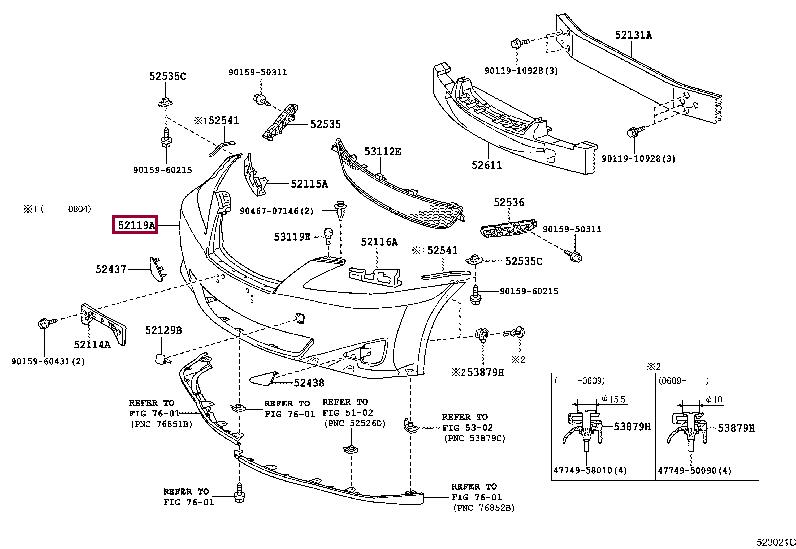 5211953931 Toyota Бампер передній