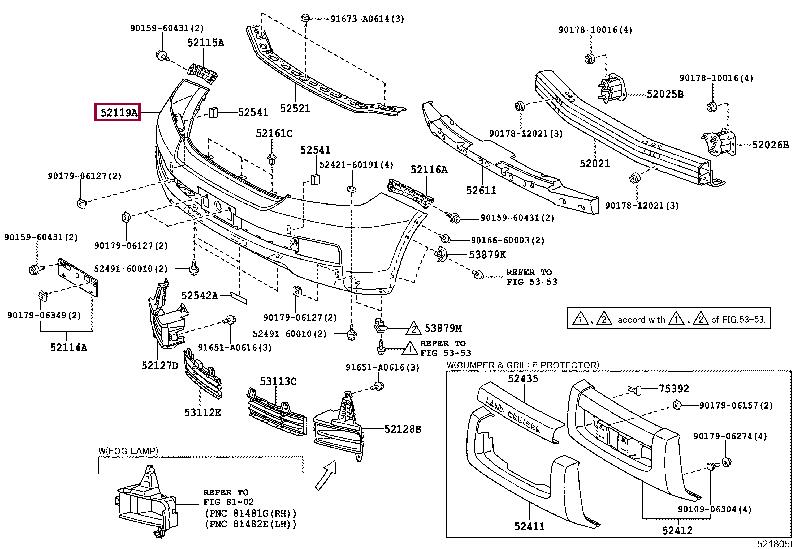 5211960988 Toyota Бампер передний