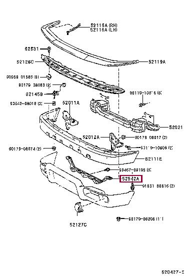5254235010 Toyota Кронштейн бампера