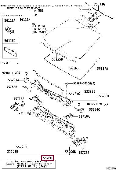5570024160 Toyota Передняя панель