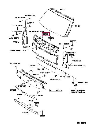 5570037080 Toyota Передняя панель
