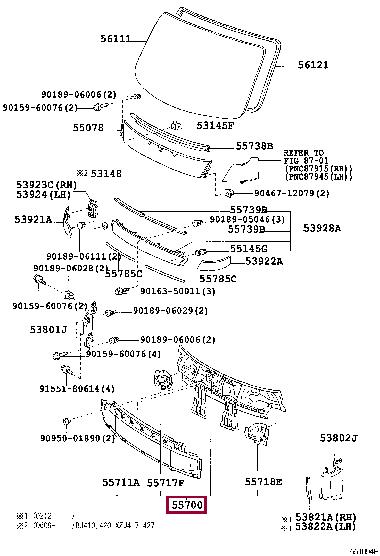 5570037230 Toyota Передняя панель