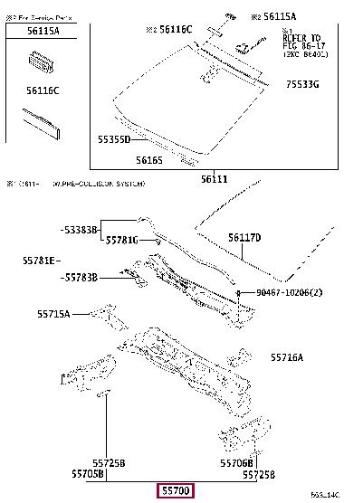 5570053110 Toyota Передняя панель