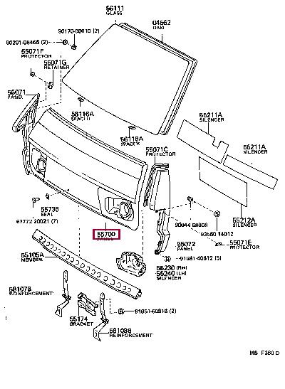 5570128030 Toyota Автозапчастина
