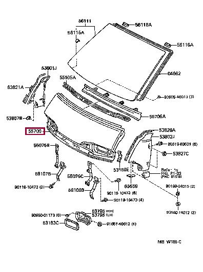 5570128250 Toyota Автозапчастина