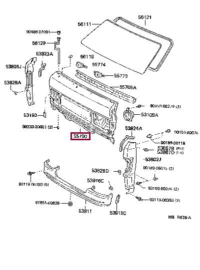 5570195740 Toyota Передняя панель