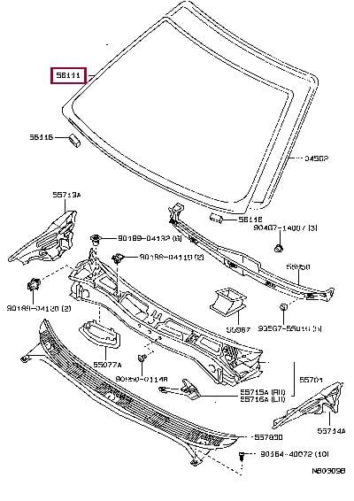 Лобове Тойота: 561111A270 Toyota Скло вітрове