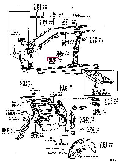 6141120140 Toyota Панель