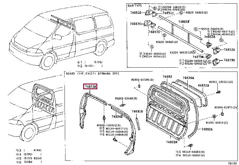 7480326907 Toyota Панель