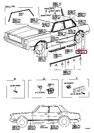 7508829025 Toyota Молдинг