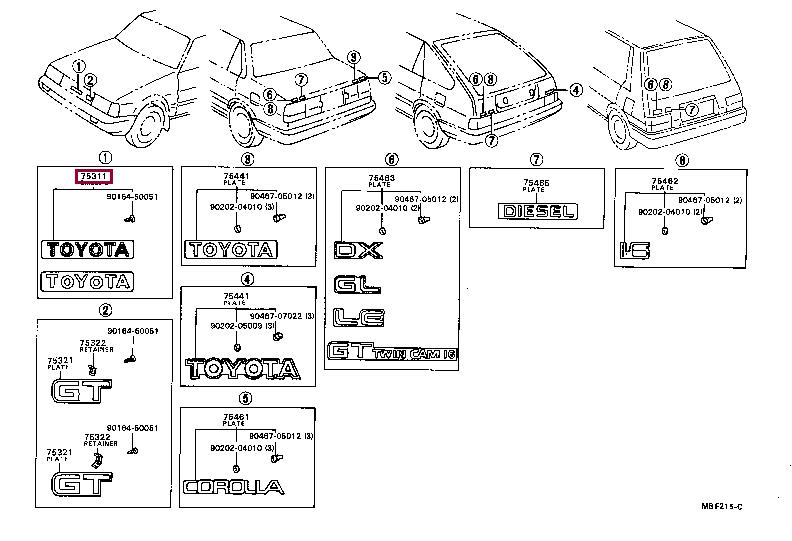 753111A380 Toyota Емблема