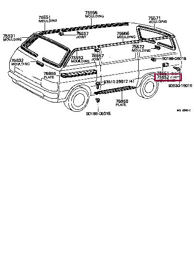 7536895A00 Toyota Молдинг