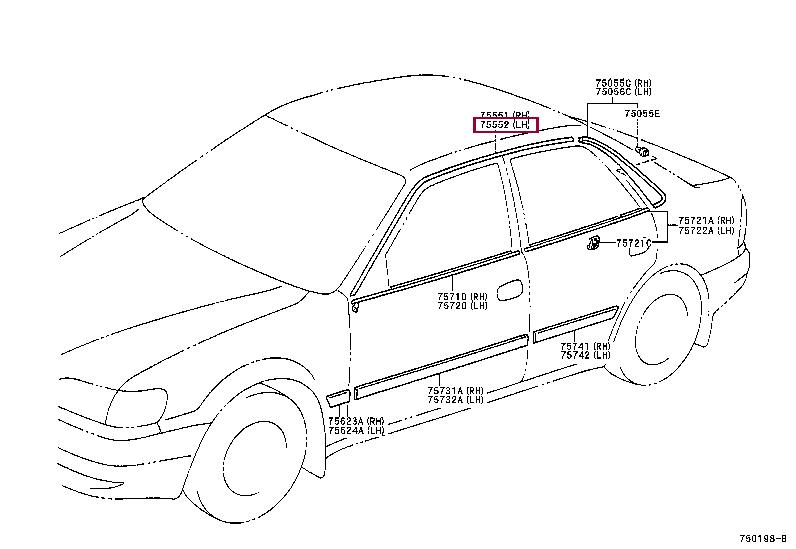 7555212670 Toyota Молдинг
