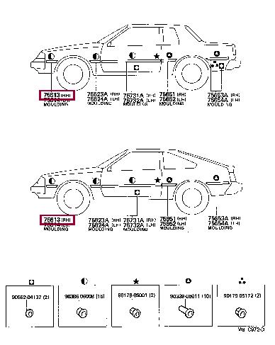 7561114080 Toyota Молдинг