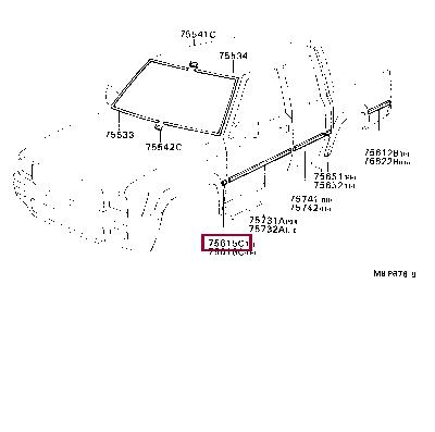 7561589109 Toyota Молдинг