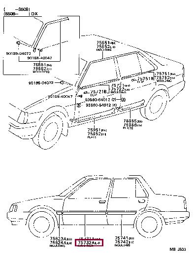 7573212270 Toyota Молдинг