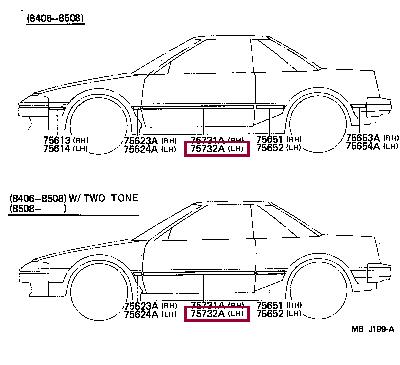 757321702108 Toyota Молдинг